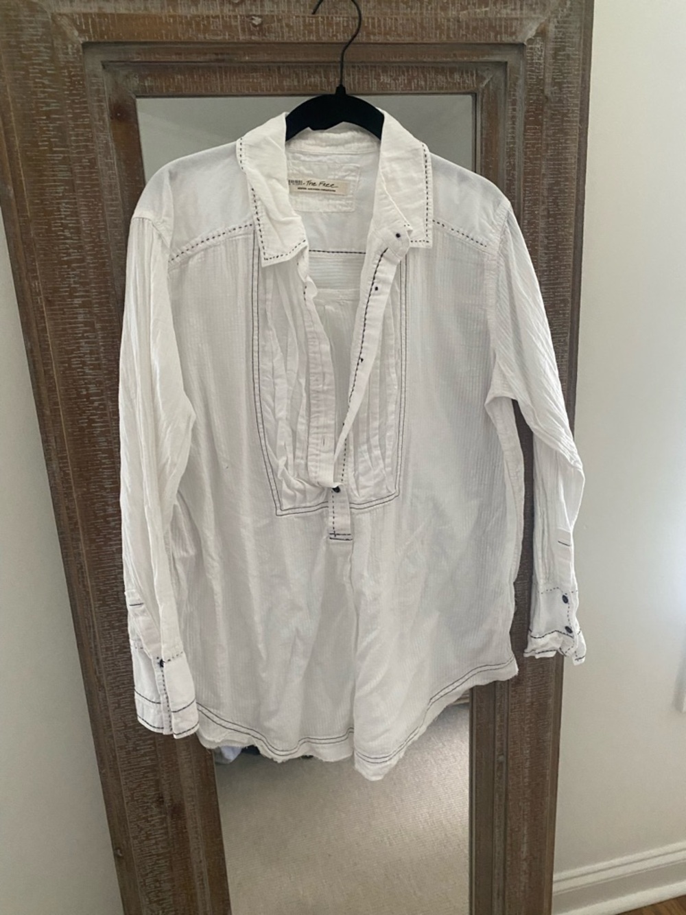 We the free White Lightweight Tunic Blouse